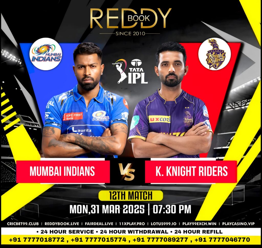 MI vs KKR Match Prediction: Who Will Win Today's IPL Match 12 2025 Reddy Anna Book