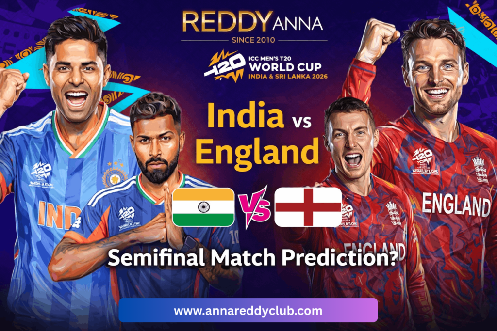 Reddy Anna India vs England Semifinal Match Prediction – Who Will Reach the Final Today?